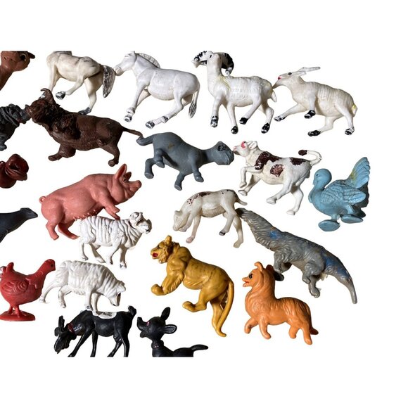 Toy Animal Lot  23 animals Made in Hong Kong - Picture 5 of 12